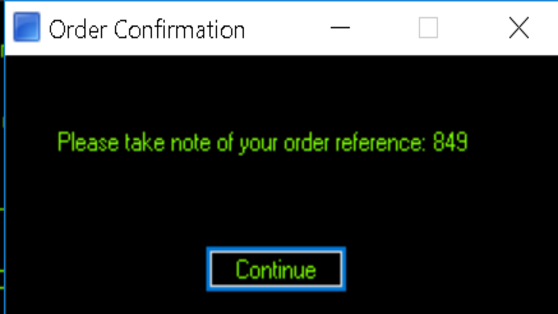 order reference number