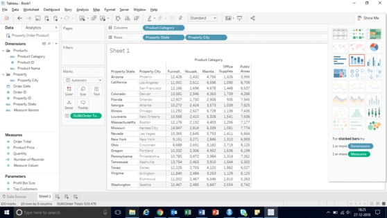 scenario in tableau