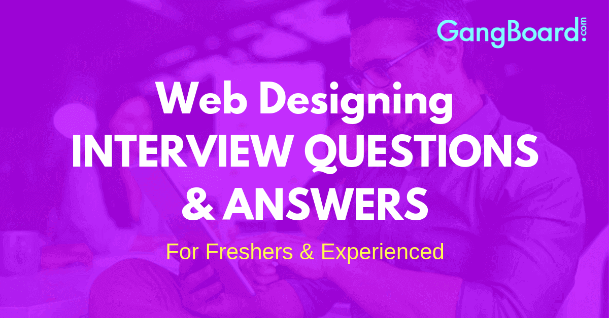 web designing interview questions and answers