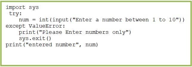 Try Except Exception Example Try Except Exception Example