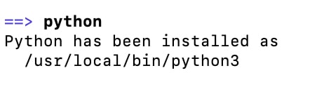 Python Installed