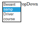 Sample Dropdown Output